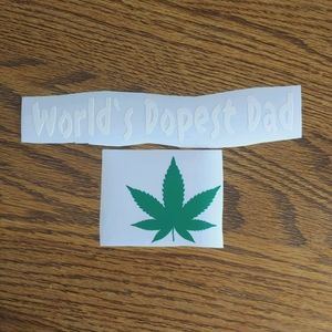Worlds Dopest Dad Vinyl Decal